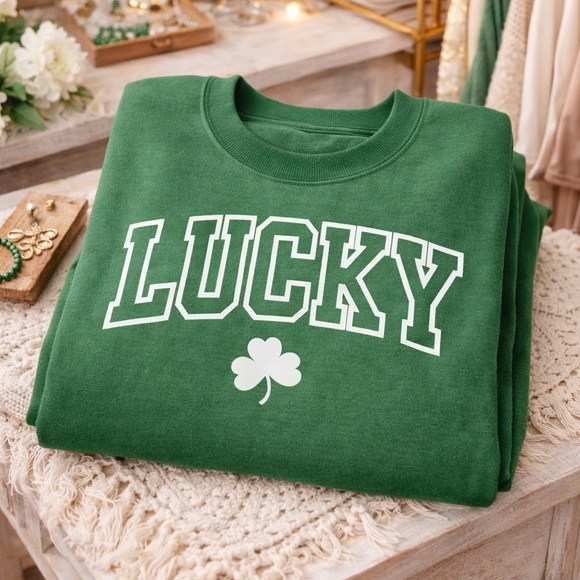 Green 'Lucky' Sweatshirt - Picture 3 of 3